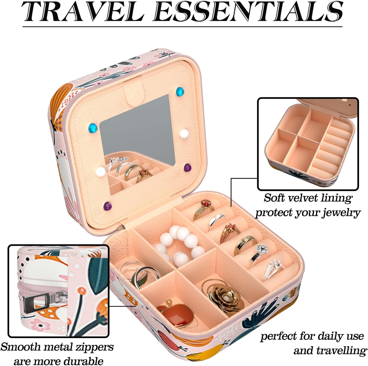 Travel Jewelry Case Organizer Personalized Travel Jewelry Boxes Organizers