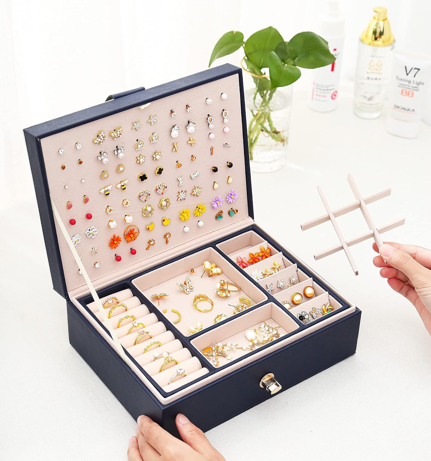 Earring Jewelry Box Organizer  Earrings Holder Organizer Box Jewelry Organizer Box